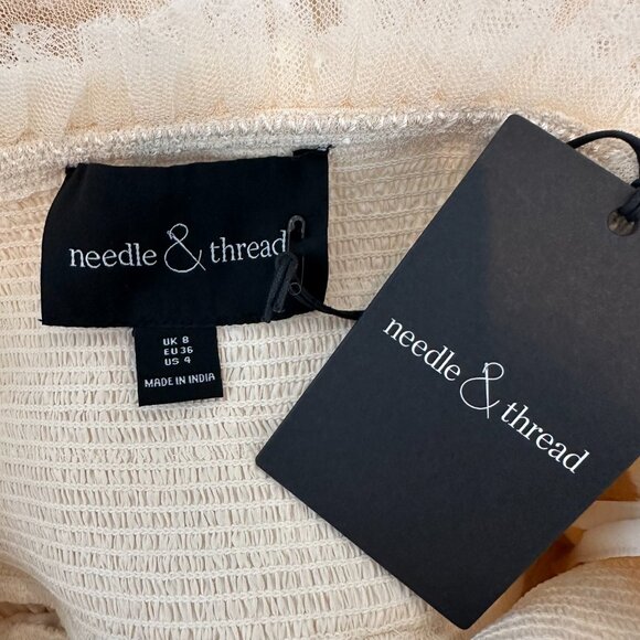 Needle & Thread Cream Ruffled Prom Dress - Picture 8 of 15